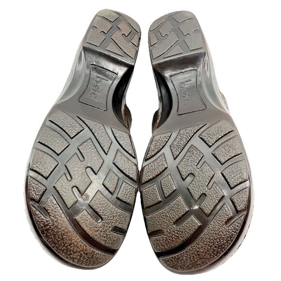 b.ø.c Born Concept Peggy Brown Leather Slip-On Comfort Clogs Women’s Sz 8 BC6632 - Picture 6 of 12